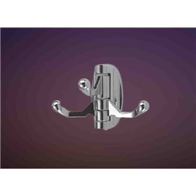 Karag Hotel Άγκιστρο Μπάνιου Τριπλό ​10x6.5cm ΑσημίΚωδικός: HOOK-350-4-4 