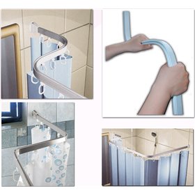 San Lorentzo Bendy SC7200 Βραχίονας Γωνιακός 100x100cm Ασημί San Lorentzo Bendy SC7200 Βραχίονας Γωνιακός 100x100cm Ασημί