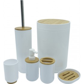 Flamingo Flamingo 8412131710376 Σετ Μπάνιου Πλαστικό Λευκό 6τμχ