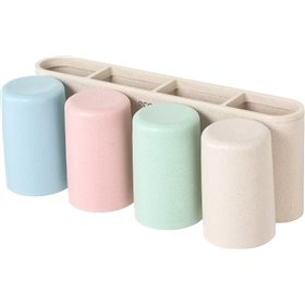 Ecoco E1702 Σετ Μπάνιου Πλαστικό Μπεζ 5τμχ