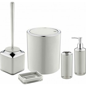 HG-OKY6321GRE Σετ Μπάνιου Μεταλλικό Γκρι 5τμχ