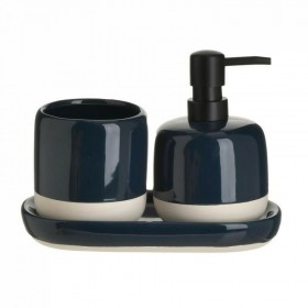 Inart 6-65-508-0048 Σετ Μπάνιου Κεραμικό Μπλε 3τμχ