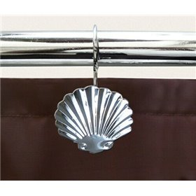 San Lorentzo Shell Κρίκοι Κουρτίνας Μπάνιου 12τμχ Chrome