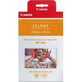 Canon RP-108 Φωτογραφικό Χαρτί Gloss Selphy CP Tri-Colour A6 (10x15) για Εκυπωτές Θερμικής Εξάχνωσης/Μεταφοράς 108 ΦύλλαΚωδικός:
