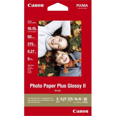 Canon PP-201 Φωτογραφικό Χαρτί Gloss Plus ΙΙ A6 (10x15) 260gr/m² για Εκυπωτές Inkjet 50 ΦύλλαΚωδικός: 2311B003 
