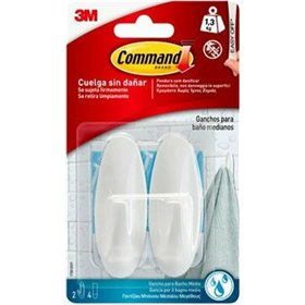 3M Γαντζάκι Μεσαio Μπάνιου Λευκό W17081 2τμχ