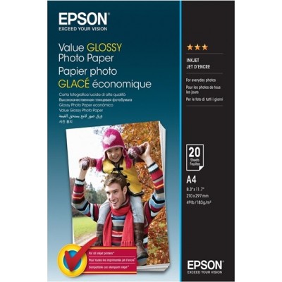 Epson Value Glossy Photo Paper A4 183gr 20 ΦύλλαΚωδικός: C13S400035 