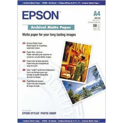 Epson Archival Φωτογραφικό Χαρτί Matte A4 (21x30) 189gr/m² για Εκυπωτές Inkjet 50 ΦύλλαΚωδικός: C13S041342 