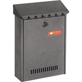 Viometal Παρίσι 304 Γραμματοκιβώτιο Εξωτερικού Χώρου Μεταλλικό Ανθρακί 21.5x6.8x30cm