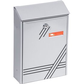 Viometal Γρανάδα 99 Γραμματοκιβώτιο Εξωτερικού Χώρου Μεταλλικό σε Ασημί Χρώμα 20x6.8x29cm