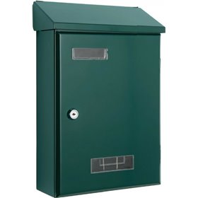 Import Hellas Γραμματοκιβώτιο Εξωτερικού Χώρου Μεταλλικό σε Πράσινο Χρώμα 28x10x38cm Import Hellas Γραμματοκιβώτιο Εξωτερικού Χώρου Μεταλλικό σε Πράσινο Χρώμα 28x10x38cm