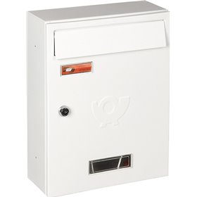 Viometal Αθήνα 801 Γραμματοκιβώτιο Εξωτερικού Χώρου Μεταλλικό σε Λευκό Χρώμα 26x10x33cm