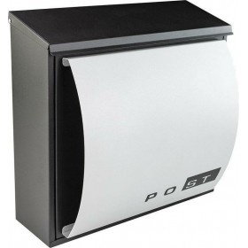 F.F. Group Γραμματοκιβώτιο Εξωτερικού Χώρου Μεταλλικό Ασημί - Μαύρο 33x16.5x34.5cm