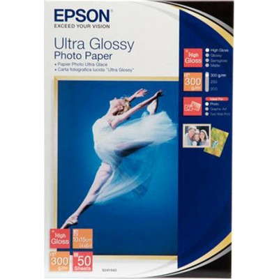 Epson Ultra Glossy Φωτογραφικό Χαρτί A6 (10x15) 300gr/m² για Εκυπωτές Inkjet 50 ΦύλλαΚωδικός: C13S041943 