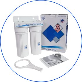 Aqua Pure Aptwin Συσκευή Φίλτρου Νερού Κάτω Πάγκου / Κεντρικής Παροχής Διπλή ½"