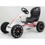 Παιδικό Go Kart Abarth Ποδοκίνητο Μονοθέσιο με Πετάλι Λευκό