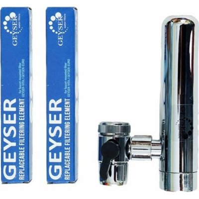 Geyser Φίλτρο Νερού Βρύσης Euro Αραγωνίτης Inox 2τμχ