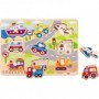 Ξύλινο Παιδικό Puzzle Σφηνώματα Vehicles 9pcs Tooky ToysΚωδικός: TY860 