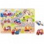 Ξύλινο Παιδικό Puzzle Σφηνώματα Vehicles 9pcs Tooky ToysΚωδικός: TY860 