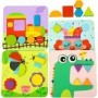 Ξύλινο Παιδικό Puzzle 4 In 1 Shape 34pcs για 2+ Ετών Tooky ToysΚωδικός: TL396 