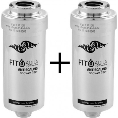 Fit Aqua Φίλτρο Νερού Ντουζ από KDF Antiscaling Shower Filter AM.0004 2τμχ