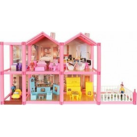 Κουκλόσπιτο Με 2 Ορόφους Κήπο &amp Αξεσουάρ