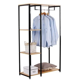 Ankor Κρεμάστρα Δαπέδου Μεταλλική σε Μαύρο Χρώμα 90x40x167cmΚωδικός: 783762 