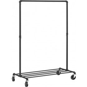 Songmics Κρεμάστρα Δαπέδου Μεταλλική με Ρόδες 100x163x49cmΚωδικός: HSR61BK 