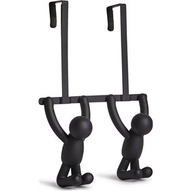 Umbra Κρεμάστρα Πόρτας Buddy Black Πλαστική 2Θέσεων 21x7x12cm