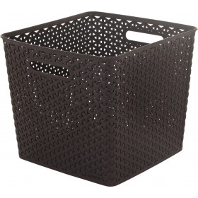 Curver Mystyle Καλάθι Αποθήκευσης Πλαστικό Καφέ 32.5x33.5x28cm Curver Mystyle Καλάθι Αποθήκευσης Πλαστικό Καφέ 32.5x33.5x28cm