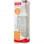 Nuk Γυάλινο Μπιμπερό First Choice Plus Κατά των Κολικών με Θηλή Σιλικόνης 240ml για 0-6 μηνών Λευκό Αστεράκια