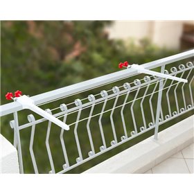 Aplostrak Δίας Απλώστρα Βιδωτή από Αλουμίνιο για το Μπαλκόνι με Μήκος Απλώματος 11m