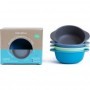 Bobo &amp boo Snack Bamboo Bowls Blue 4τμχ