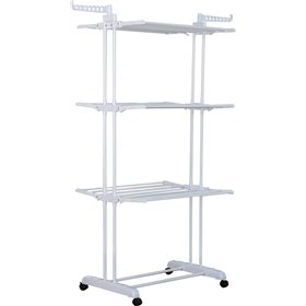 Herzberg Πτυσσόμενη Απλώστρα Δαπέδου από Μέταλλο Λευκή 126x64cmΚωδικός: HG-8034-WHT  Herzberg Πτυσσόμενη Απλώστρα Δαπέδου από Μέταλλο Λευκή 126x64cmΚωδικός: HG-8034-WHT