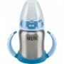 Nuk First Choice Ανοξείδωτο Μπιμπερό Εκπαίδευσης Μπλε, 125ml