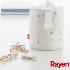 Rayen Καλάθι για Μανταλάκια σε Λευκό Χρώμα 15x15x18cm Rayen Καλάθι για Μανταλάκια σε Λευκό Χρώμα 15x15x18cm