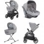 Inglesina Πολυκαρότσι Aptica Quattro System With Cab Car Seat Silk Grey