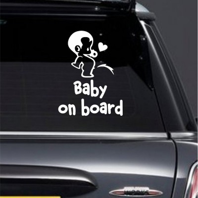 Σήμα Baby on Board Με Αυτοκόλλητο Αγοράκι