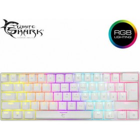 White Shark Shinobi Gaming Μηχανικό Πληκτρολόγιο 60% με Outemu Blue διακόπτες και RGB φωτισμό (Αγγλικό US) Λευκό White Shark Shinobi Gaming Μηχανικό Πληκτρολόγιο 60% με Outemu Blue διακόπτες και RGB φωτισμό (Αγγλικό US) Λευκό