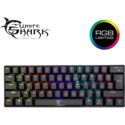 White Shark Shinobi Gaming Μηχανικό Πληκτρολόγιο 60% με Outemu Blue διακόπτες και RGB φωτισμό (Αγγλικό US)