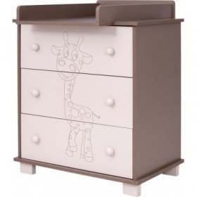 Βρεφική Συρταριέρα Giraffe Santana Latte Cappucino 83x48x90cm Βρεφική Συρταριέρα Giraffe Santana Latte Cappucino 83x48x90cm