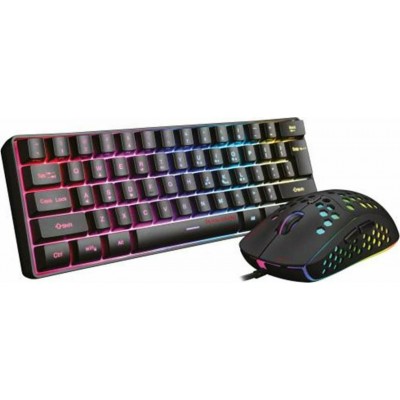 Zeroground KB-1900GUMS Torii Σετ Gaming Πληκτρολόγιο Tenkeyless με RGB φωτισμό &amp Ποντίκι (Αγγλικό US)