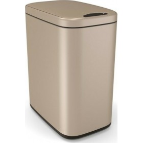 Linea Rect Μεταλλικός Κάδος Απορριμμάτων Σαμπανί με Φωτοκύτταρο 8lt
