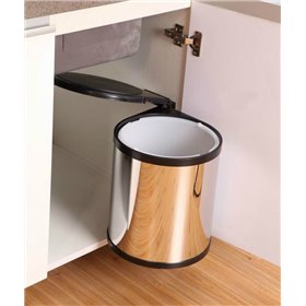 Starax Ανοξείδωτος Κάδος Απορριμμάτων Ασημί για Ντουλάπι 13lt