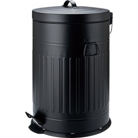 Eurocasa Κάδος Απορριμμάτων Μεταλλικός Μαύρος με Πεντάλ 20lt Eurocasa Κάδος Απορριμμάτων Μεταλλικός Μαύρος με Πεντάλ 20lt