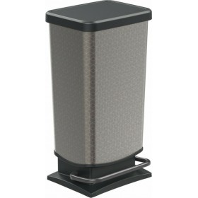 Dimitracas Paso Hexagon Κάδος Απορριμμάτων Μεταλλικός Γκρι-Μαύρο με Πεντάλ 40lt Dimitracas Paso Hexagon Κάδος Απορριμμάτων Μεταλλικός Γκρι-Μαύρο με Πεντάλ 40lt
