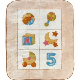 Kentia Κουβέρτα Κούνιας Dani Βελουτέ 110x140cm Beige