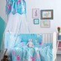 Palamaiki Σετ Κούνιας Baby Satin 7τμχ Blue