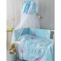 Palamaiki Σετ Κούνιας Baby Satin 7τμχ Blue