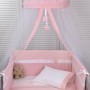 Baby Oliver Σετ Κούνιας Muslin Des. 372 2τμχ Pink